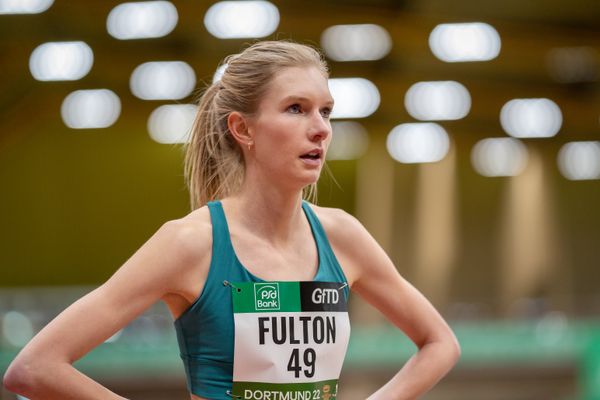 Eleanor Fulton (USA) am 12.02.2022 beim PSD Bank Indoor Meeting in der Helmut-Körnig-Halle in Dortmund