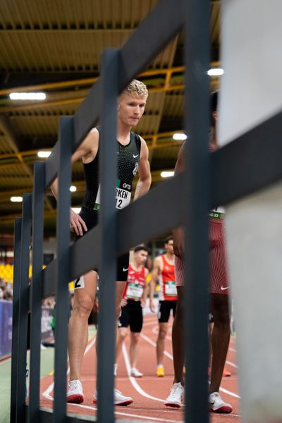 Robert Farken (SC DHfK Leipzig e.V.) beim Start der 1500m am 12.02.2022 beim PSD Bank Indoor Meeting in der Helmut-Körnig-Halle in Dortmund