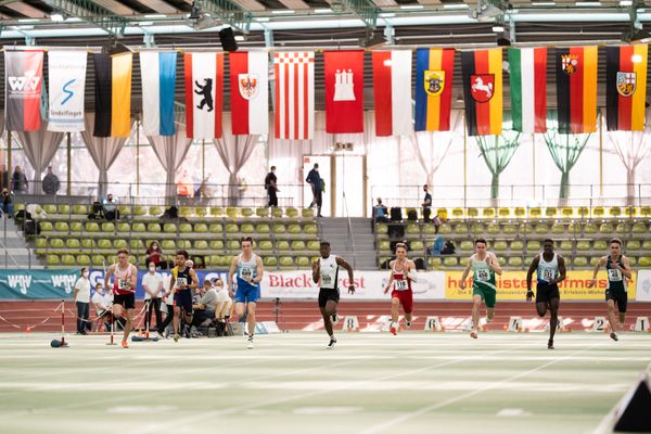 Chidera Onuoha (THC Bruehl) am 19.02.2022 waehrend der Deutsche Jugend-Hallenmeisterschaften U20 im Glaspalast in Sindelfingen