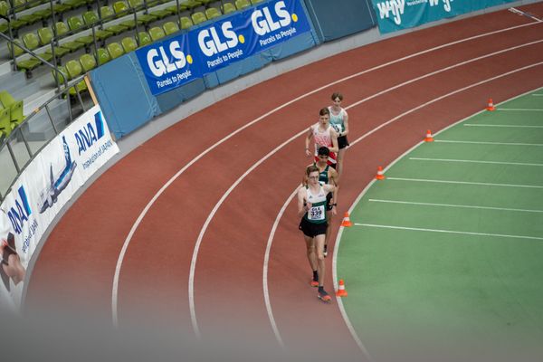 Arvid Kockel (SV Halle) am 19.02.2022 waehrend der Deutsche Jugend-Hallenmeisterschaften U20 im Glaspalast in Sindelfingen