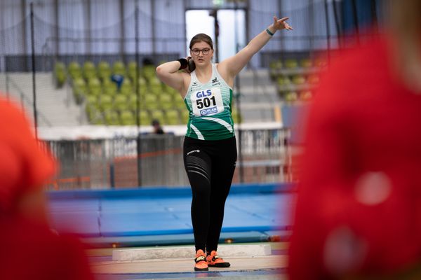 Anna Lena Piele (SV Halle) am 19.02.2022 waehrend der Deutsche Jugend-Hallenmeisterschaften U20 im Glaspalast in Sindelfingen