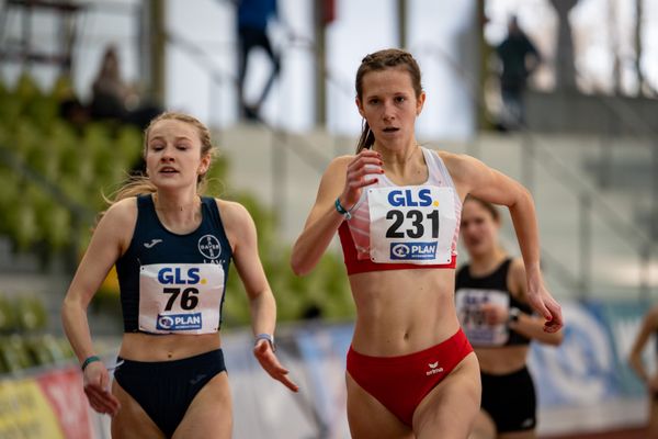 Sabrina Heil (Sportclub Magdeburg) am 19.02.2022 waehrend der Deutsche Jugend-Hallenmeisterschaften U20 im Glaspalast in Sindelfingen