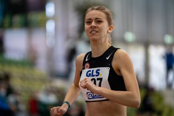 Anna-Lena Peine (Eintracht Frankfurt e.V.) am 19.02.2022 waehrend der Deutsche Jugend-Hallenmeisterschaften U20 im Glaspalast in Sindelfingen