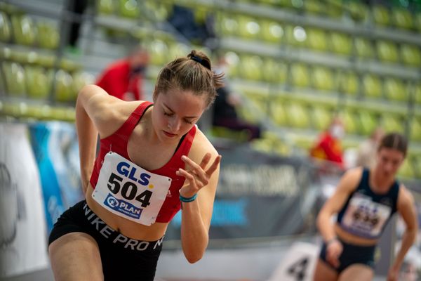 Natalie Pisoke (LG Braunschweig) am 19.02.2022 waehrend der Deutsche Jugend-Hallenmeisterschaften U20 im Glaspalast in Sindelfingen