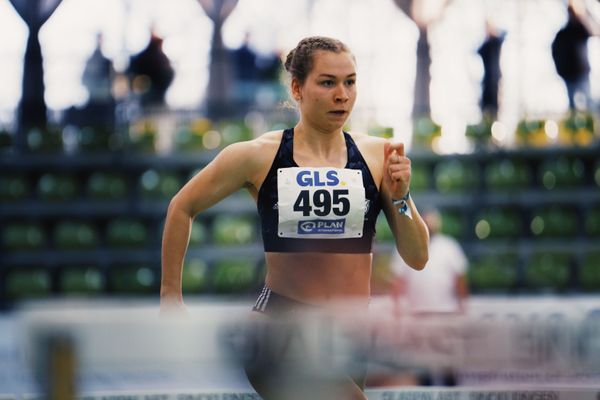 Johanna Paul (Hannover 96) am 19.02.2022 waehrend der Deutsche Jugend-Hallenmeisterschaften U20 im Glaspalast in Sindelfingen