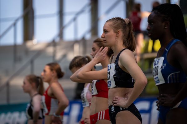 Michelle Aulbert (Hannover 96) am 19.02.2022 waehrend der Deutsche Jugend-Hallenmeisterschaften U20 im Glaspalast in Sindelfingen