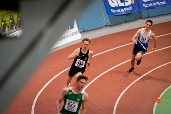 Louis Fuchs (SC DHfK Leipzig e.V.) am 19.02.2022 waehrend der Deutsche Jugend-Hallenmeisterschaften U20 im Glaspalast in Sindelfingen