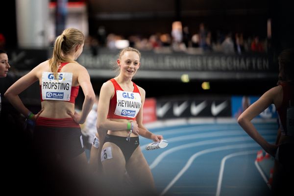 Nele Heymann (TuS Haren) am 26.02.2022 waehrend der Deutschen Leichtathletik-Hallenmeisterschaften (Tag 1) in der Quarterback Immobilien Arena in Leipzig