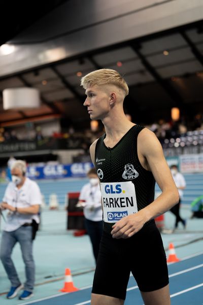 Robert Farken (SC DHfK Leipzig) am 26.02.2022 waehrend der Deutschen Leichtathletik-Hallenmeisterschaften (Tag 1) in der Quarterback Immobilien Arena in Leipzig