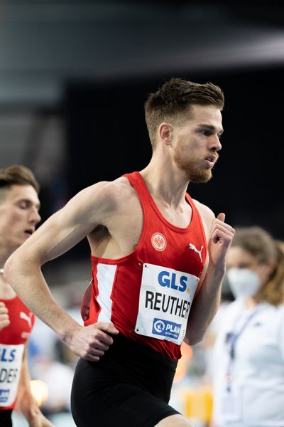 Marc Reuther (Eintracht Frankfurt e.V.) am 26.02.2022 waehrend der Deutschen Leichtathletik-Hallenmeisterschaften (Tag 1) in der Quarterback Immobilien Arena in Leipzig