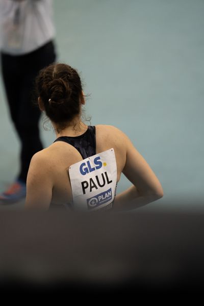 Johanna Paul (Hannover 96) am 26.02.2022 waehrend der Deutschen Leichtathletik-Hallenmeisterschaften (Tag 1) in der Quarterback Immobilien Arena in Leipzig