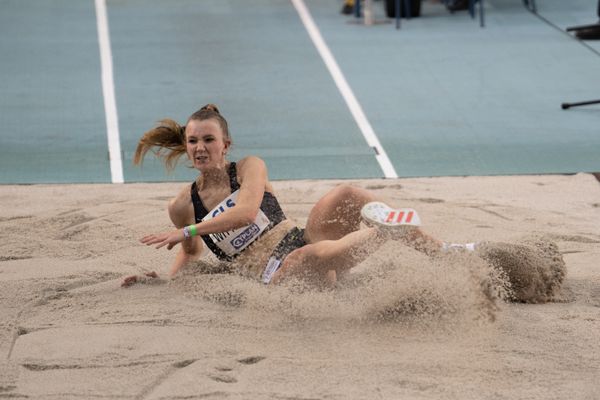 Kira Wittmann (LG Goettingen) am 26.02.2022 waehrend der Deutschen Leichtathletik-Hallenmeisterschaften (Tag 1) in der Quarterback Immobilien Arena in Leipzig