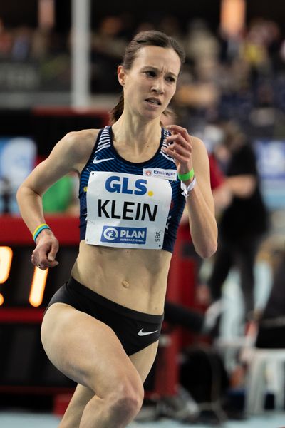 Hanna Klein (LAV Stadtwerke Tuebingen) am 26.02.2022 waehrend der Deutschen Leichtathletik-Hallenmeisterschaften (Tag 1) in der Quarterback Immobilien Arena in Leipzig