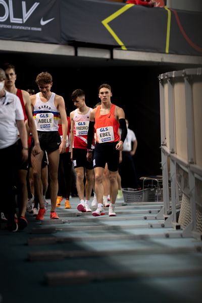 Felix Ebel (Emder Laufgemeinschaft) am 27.02.2022 waehrend der Deutschen Leichtathletik-Hallenmeisterschaften (Tag 2) in der Quarterback Immobilien Arena in Leipzig