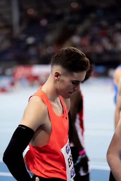 Felix Ebel (Emder Laufgemeinschaft) am 27.02.2022 waehrend der Deutschen Leichtathletik-Hallenmeisterschaften (Tag 2) in der Quarterback Immobilien Arena in Leipzig