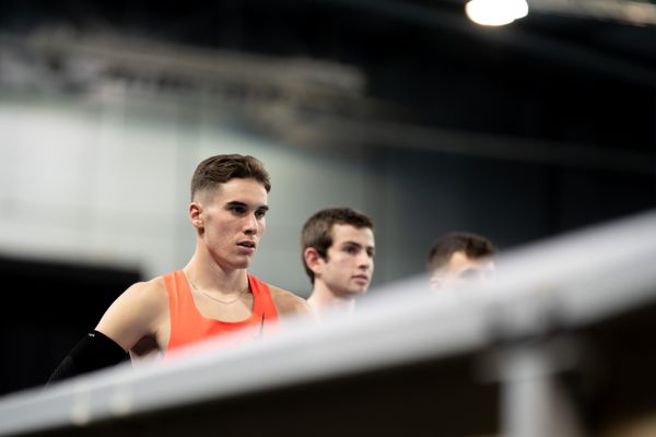 Felix Ebel (Emder Laufgemeinschaft) am 27.02.2022 waehrend der Deutschen Leichtathletik-Hallenmeisterschaften (Tag 2) in der Quarterback Immobilien Arena in Leipzig