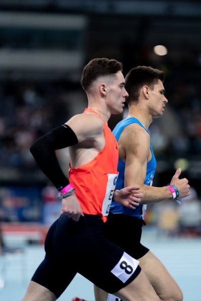 Felix Ebel (Emder Laufgemeinschaft) am 27.02.2022 waehrend der Deutschen Leichtathletik-Hallenmeisterschaften (Tag 2) in der Quarterback Immobilien Arena in Leipzig