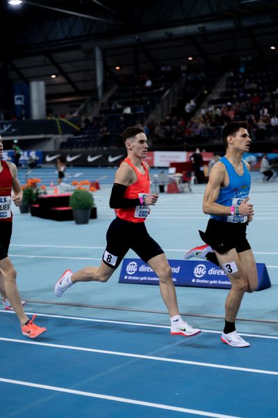 Felix Ebel (Emder Laufgemeinschaft) am 27.02.2022 waehrend der Deutschen Leichtathletik-Hallenmeisterschaften (Tag 2) in der Quarterback Immobilien Arena in Leipzig