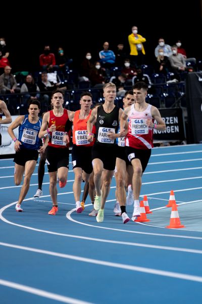 Felix Ebel (Emder Laufgemeinschaft) am 27.02.2022 waehrend der Deutschen Leichtathletik-Hallenmeisterschaften (Tag 2) in der Quarterback Immobilien Arena in Leipzig