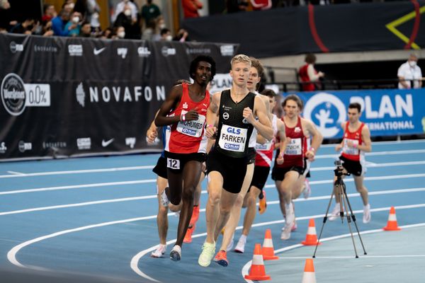 Robert Farken (SC DHfK Leipzig) am 27.02.2022 waehrend der Deutschen Leichtathletik-Hallenmeisterschaften (Tag 2) in der Quarterback Immobilien Arena in Leipzig
