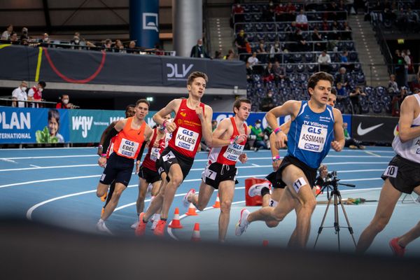 Tim Kalies (Braunschweiger Laufclub) am 27.02.2022 waehrend der Deutschen Leichtathletik-Hallenmeisterschaften (Tag 2) in der Quarterback Immobilien Arena in Leipzig