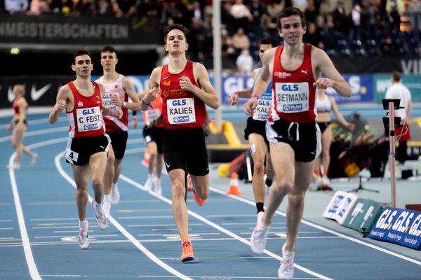 Tim Kalies (Braunschweiger Laufclub) am 27.02.2022 waehrend der Deutschen Leichtathletik-Hallenmeisterschaften (Tag 2) in der Quarterback Immobilien Arena in Leipzig