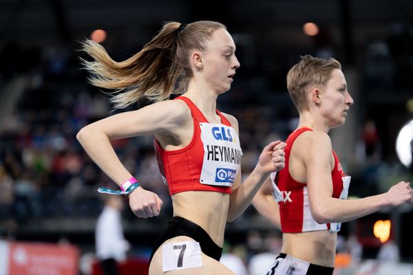 Nele Heymann (TuS Haren) am 27.02.2022 waehrend der Deutschen Leichtathletik-Hallenmeisterschaften (Tag 2) in der Quarterback Immobilien Arena in Leipzig