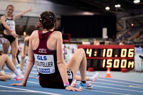 Vera Coutellier (ASV Koeln) am 27.02.2022 waehrend der Deutschen Leichtathletik-Hallenmeisterschaften (Tag 2) in der Quarterback Immobilien Arena in Leipzig