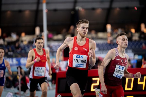 Marc Reuther (Eintracht Frankfurt e.V.) am 27.02.2022 waehrend der Deutschen Leichtathletik-Hallenmeisterschaften (Tag 2) in der Quarterback Immobilien Arena in Leipzig