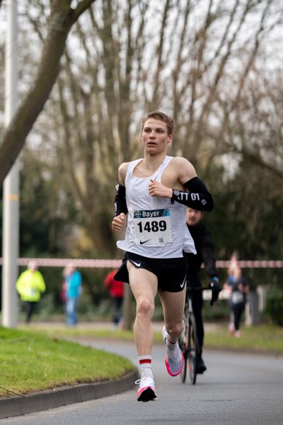 Jan Rudolf (Koelner-Triathlon-Team 01) am 06.03.2022 beim „Rund um das Bayer-Kreuz“ in Leverkusen