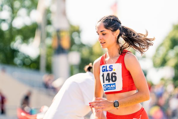 Lisa Kels (LG Nord Berlin) am 15.07.2022 waehrend den deutschen Leichtathletik-Jugendmeisterschaften 2022 in Ulm