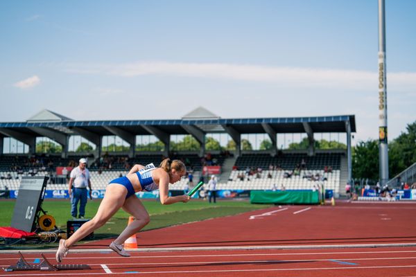 Sofie Schmidt (LG Weserbergland) am 15.07.2022 waehrend den deutschen Leichtathletik-Jugendmeisterschaften 2022 in Ulm