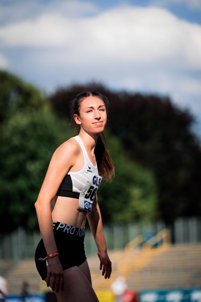 Sophia Ludwig (Hannover 96) im Dreisprung am 15.07.2022 waehrend den deutschen Leichtathletik-Jugendmeisterschaften 2022 in Ulm