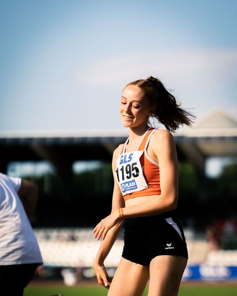 Lenia Kurrle (TSV Gomaringen) am 15.07.2022 waehrend den deutschen Leichtathletik-Jugendmeisterschaften 2022 in Ulm