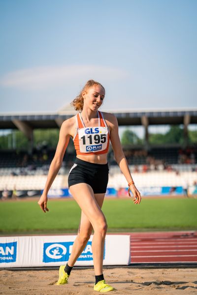 Lenia Kurrle (TSV Gomaringen) am 15.07.2022 waehrend den deutschen Leichtathletik-Jugendmeisterschaften 2022 in Ulm