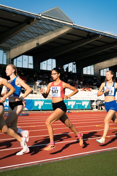 Anna Malena Wolff López (Braunschweiger Laufclub) am 15.07.2022 waehrend den deutschen Leichtathletik-Jugendmeisterschaften 2022 in Ulm