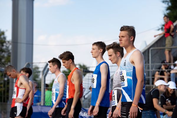 Jonas Kulgemeyer (OTB Osnabrueck) am 1500m Start am 15.07.2022 waehrend den deutschen Leichtathletik-Jugendmeisterschaften 2022 in Ulm