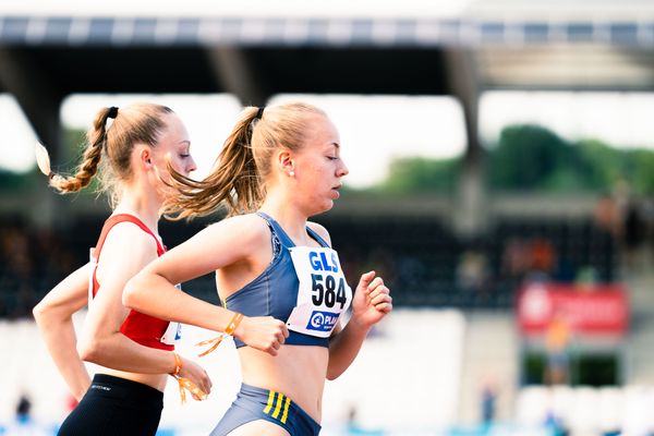 Carolin Hinrichs (VfL Loeningen) am 15.07.2022 waehrend den deutschen Leichtathletik-Jugendmeisterschaften 2022 in Ulm