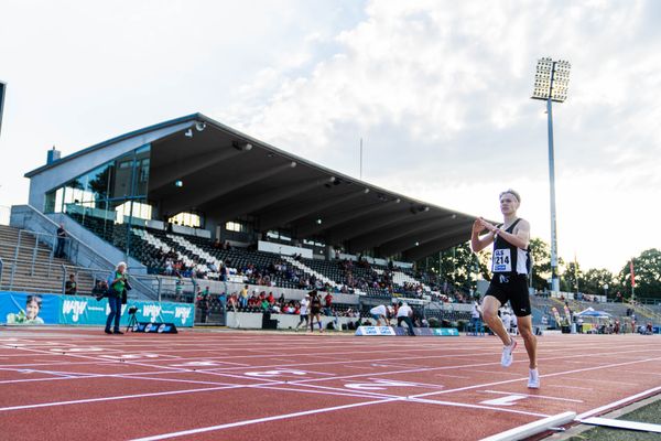 Deutscher U20 Meister ueber 2000m Hindernis Kurt Lauer (LAZ Ludwigsburg) am 15.07.2022 waehrend den deutschen Leichtathletik-Jugendmeisterschaften 2022 in Ulm