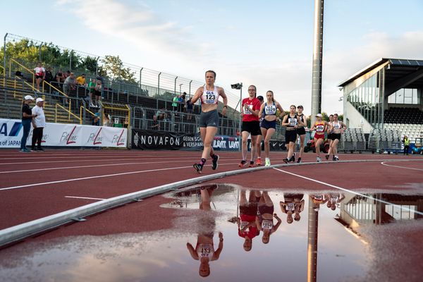 Lea Anika Obenaus (SC Potsdam), Ada Junghannss (Erfurter LAC), Anna-Maria Gabriel (Eintracht Frankfurt e.V.), am 15.07.2022 waehrend den deutschen Leichtathletik-Jugendmeisterschaften 2022 in Ulm