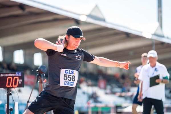 William Wolzenburg (SV Georgsheil) im Kugelstossen am 16.07.2022 waehrend den deutschen Leichtathletik-Jugendmeisterschaften 2022 in Ulm