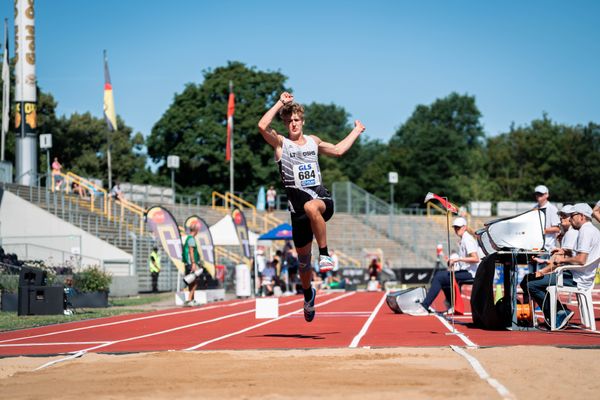 David Kruth (LT DSHS Koeln) am 16.07.2022 waehrend den deutschen Leichtathletik-Jugendmeisterschaften 2022 in Ulm