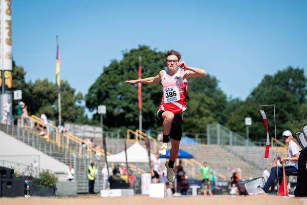 Niklas Stroh (ASC Darmstadt) am 16.07.2022 waehrend den deutschen Leichtathletik-Jugendmeisterschaften 2022 in Ulm