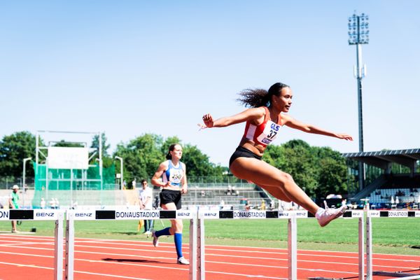 Anna Zittel (LG Region Karlsruhe) am 16.07.2022 waehrend den deutschen Leichtathletik-Jugendmeisterschaften 2022 in Ulm