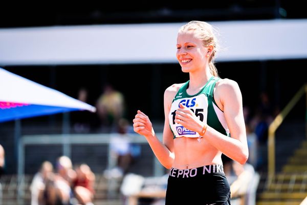 Johanna Goering (SV Salamander Kornwestheim) im Hochsprung am 16.07.2022 waehrend den deutschen Leichtathletik-Jugendmeisterschaften 2022 in Ulm