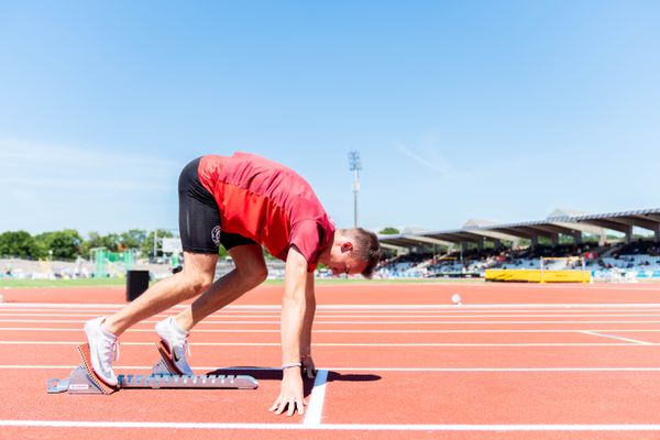 Florian Kroll (LG Osnabrueck) am 16.07.2022 waehrend den deutschen Leichtathletik-Jugendmeisterschaften 2022 in Ulm