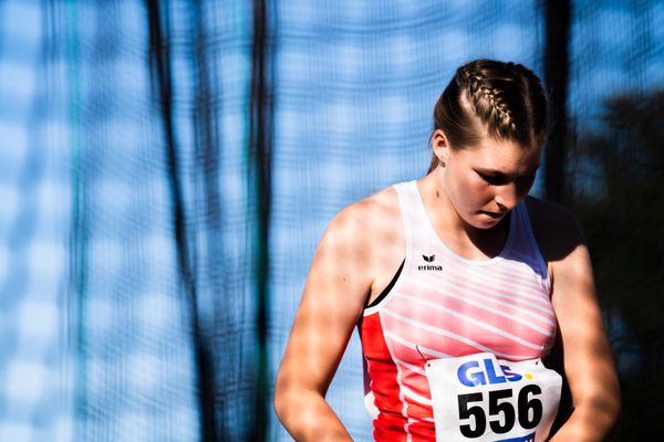 Lara Hundertmark (Einbecker SV) im Hammerwurf am 16.07.2022 waehrend den deutschen Leichtathletik-Jugendmeisterschaften 2022 in Ulm