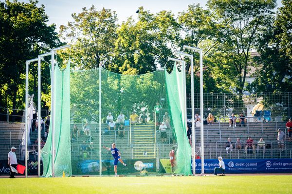 Ole Mehlberg (SC Neubrandenburg) beim Diskuswurf am 16.07.2022 waehrend den deutschen Leichtathletik-Jugendmeisterschaften 2022 in Ulm