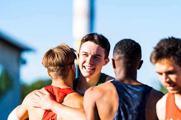 Tobias Morawietz (VfL Wolfsburg) im 100m Finale am 16.07.2022 waehrend den deutschen Leichtathletik-Jugendmeisterschaften 2022 in Ulm