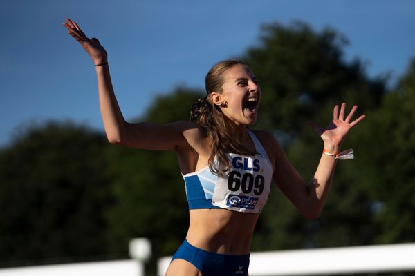 Mayleen Bartz (VfL Stade) am 16.07.2022 waehrend den deutschen Leichtathletik-Jugendmeisterschaften 2022 in Ulm